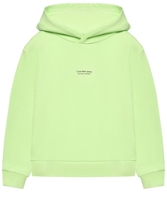 Толстовка-худи oversize, салатовая Calvin Klein