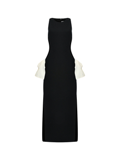 Платье с белым бантом, черное Forte dei Marmi Couture