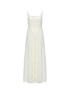 Платье макси на бретелях с шитьем Alberta Ferretti