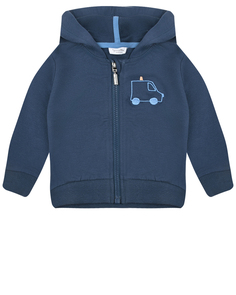 Темно-синяя спортивная куртка с вышивкой Sanetta Kidswear