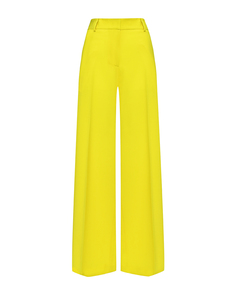 Брюки желтые широкие со стрелкой MSGM