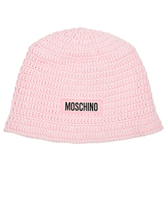 Вязаная шляпа с лого Moschino