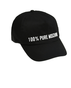 Бейсболка с принтом &quot;100% Pure Moschino&quot;, черная