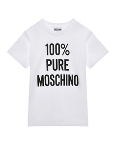 Футболка с принтом &quot;100% Pure Moschino&quot;