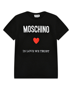 Футболка с принтом &quot;In love we trust&quot; Moschino