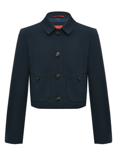 Пиджак синий однобортный на пуговицах Max&Co