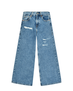 Джинсы свободного кроя с разрезами MM6 Maison Margiela