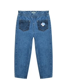 Джинсы с талией на резинке, синие KENZO