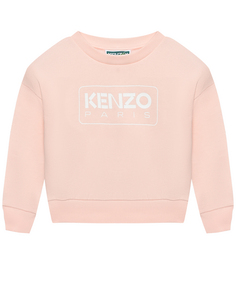 Свитшот с логотипом на груди, светло-розовый KENZO