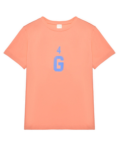 Футболка с логотипом на спине, оранжевая Givenchy