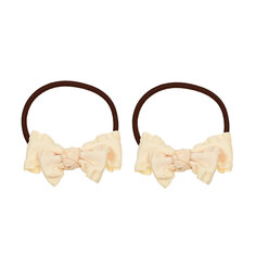 Резинка для волос бежевая с воланом, 2 шт Tais детская