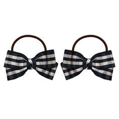 Резинка для волос с синим бантиком в клетку, 2 шт Tais детская
