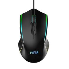 Мышь HIPER MX-R400 Rebell чёрная, USB, 6 кнопок, 7200 dpi, RGB подсветка