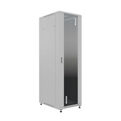 Шкаф напольный NTSS R 42U 800х800мм, 4 профиля 19", двери стекло и сплошная металл, серый RAL 7035 (NTSS-R42U8080GS)