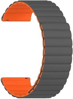 Ремешок на руку Lyambda ACRUX DSJ-32-20-GO силиконовый для часов 20 mm grey/orange