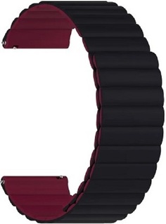 Ремешок на руку Lyambda ACRUX DSJ-32-20-BW силиконовый для часов 20 mm black/wine red