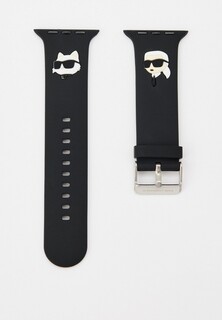 Ремешок для часов Karl Lagerfeld Apple Watch 42/44/45/49 мм, силиконовый 3D NFT Karl & Choupette