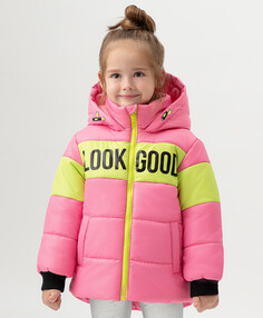 Куртка демисезонная с капюшоном и манжетами розовая Button Blue (110)