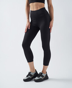 Легинсы спортивные с карманом на молнии для женщины черные Jumkey (50 (XL))
