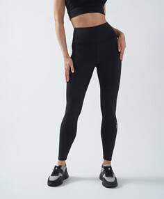 Легинсы спортивные с карманом на молнии для женщины черные Jumkey (46 (M))