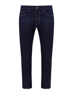 Прямые джинсы из хлопка и лиоцелла с кожаной нашивкой Canali