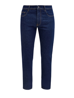 Джинсы из хлопкового денима с контрастной прострочкой и нашивкой Canali