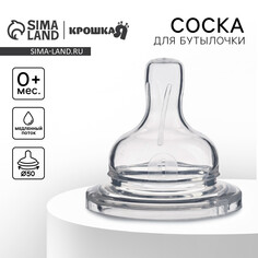 Соска силиконовая, шг, ø50мм, усиленное кольцо +0 мес., медленный поток