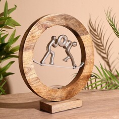 Сувенир интерьерный в деревянном кольце NO Brand