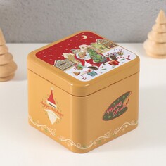 Шкатулка металл квадрат NO Brand