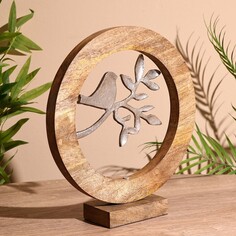 Сувенир интерьерный в деревянном кольце NO Brand