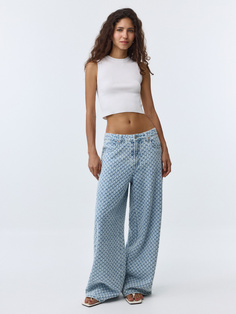 Джинсы Wide Leg с перфорацией