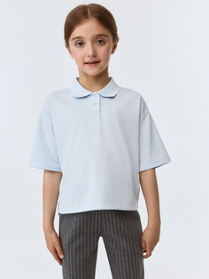 Поло оверсайз с короткими рукавами для девочек