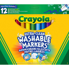 Набор фломастеров CRAYOLA Смываемые фломастеры с широким пером Ultra Clean Broad Line Markers 12.0