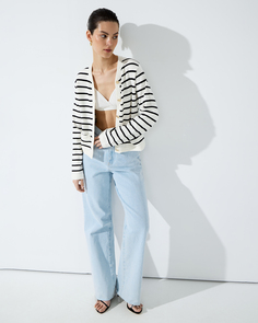 Жакет вязаный в полоску