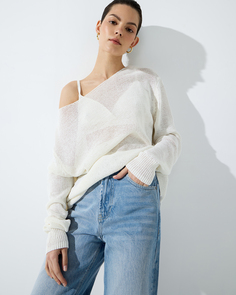 Джемпер хлопковый молочного цвета