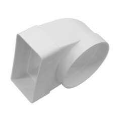 Соединитель вентиляционный пластик, установочный диаметр 100 мм, плоский + круглый, диаметр 110 мм, 55 мм, Viento, В511СК10КП PLUS Виенто