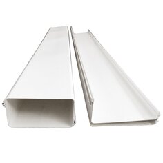 Воздуховод вентиляционый пластик, диаметр 110 мм, плоский, разборный, 55 мм, 0.5 м, Viento, В511ВП05 PLUS РАЗБ Виенто