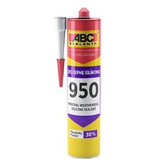 Герметик силиконовый, ABC, 915/950 FC SiLikoNU, RAL 9010, 950, 280 мл, белый