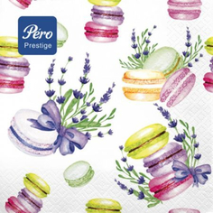 Салфетки бумажные Pero Макаруны 33Х33 3 сл 20 шт ПЕРО