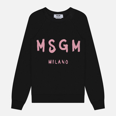 Женская толстовка MSGM MSGM Milano Brush Stroke, цвет чёрный