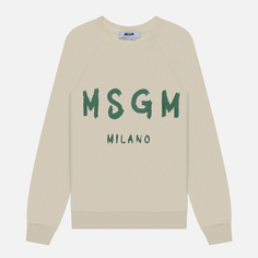 Женская толстовка MSGM MSGM Milano Brush Stroke, цвет бежевый