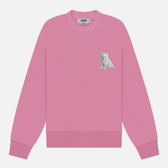 Женская толстовка MSGM Cat Sticker, цвет розовый