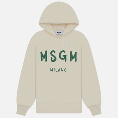 Женская толстовка MSGM MSGM Milano Brush Stroke Hoodie, цвет бежевый