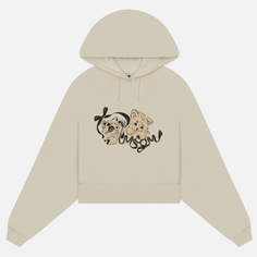Женская толстовка MSGM Cute Cats Hoodie, цвет бежевый