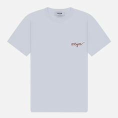 Женская футболка MSGM Multicolor Embroidery Logo, цвет белый