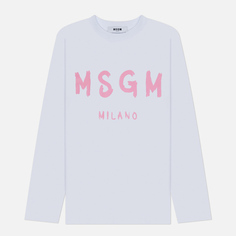 Женский лонгслив MSGM MSGM Milano Brush Stroke, цвет белый
