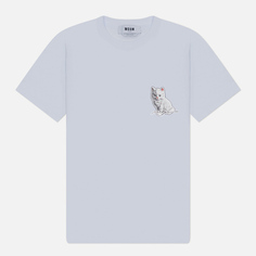 Женская футболка MSGM Cat Sticker, цвет белый