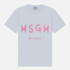 Женская футболка MSGM Brush Stroke Print, цвет белый