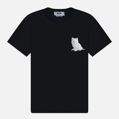 Женская футболка MSGM Cat Sticker, цвет чёрный