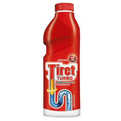 Средства для прочистки труб средство чистящее TIRET Turbo для удаления засоров в трубах гель1л